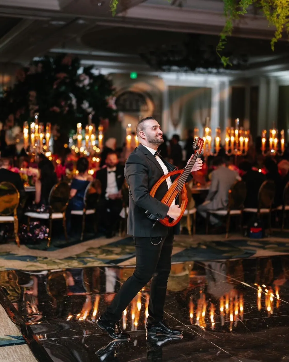 Majed playing to a full ballroom
